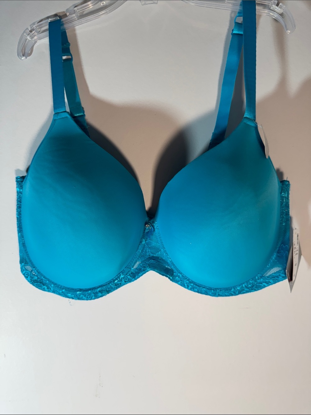Everyday Smooth T-Shirt Bra with Lace Band in Teal